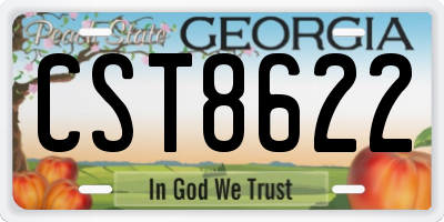 GA license plate CST8622