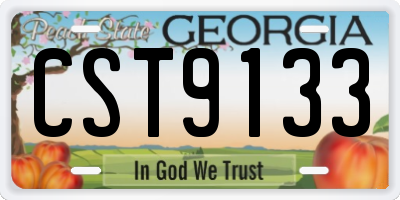 GA license plate CST9133