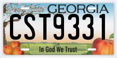 GA license plate CST9331