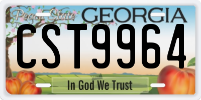 GA license plate CST9964