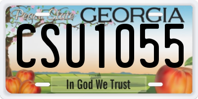 GA license plate CSU1055