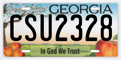 GA license plate CSU2328
