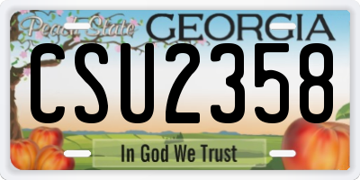 GA license plate CSU2358