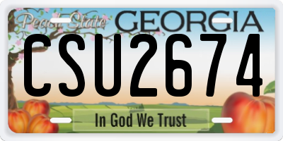 GA license plate CSU2674
