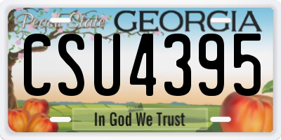 GA license plate CSU4395