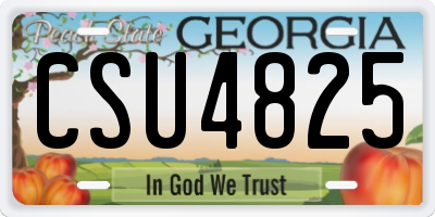 GA license plate CSU4825