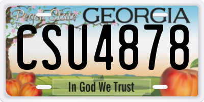 GA license plate CSU4878