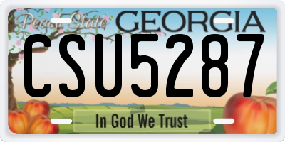 GA license plate CSU5287