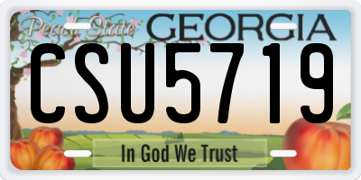 GA license plate CSU5719