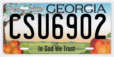 GA license plate CSU6902