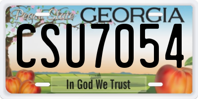 GA license plate CSU7054