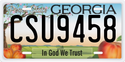 GA license plate CSU9458