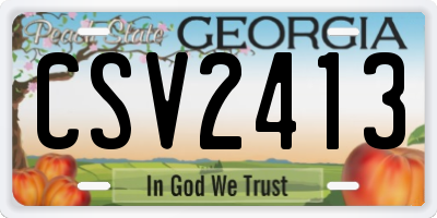 GA license plate CSV2413