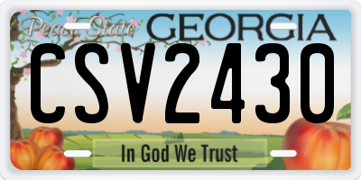 GA license plate CSV2430