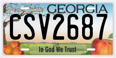 GA license plate CSV2687