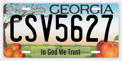GA license plate CSV5627