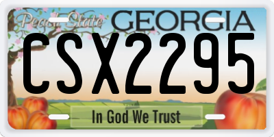 GA license plate CSX2295