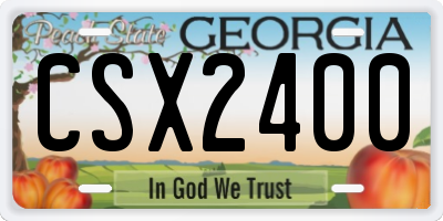 GA license plate CSX2400