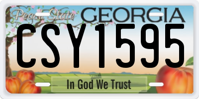 GA license plate CSY1595