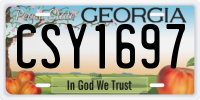 GA license plate CSY1697