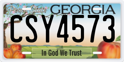 GA license plate CSY4573