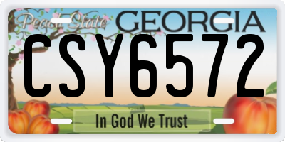 GA license plate CSY6572