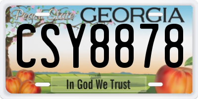 GA license plate CSY8878