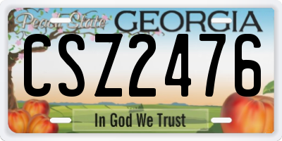 GA license plate CSZ2476