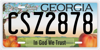 GA license plate CSZ2878