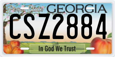 GA license plate CSZ2884