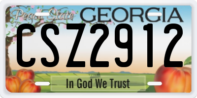 GA license plate CSZ2912