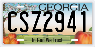 GA license plate CSZ2941