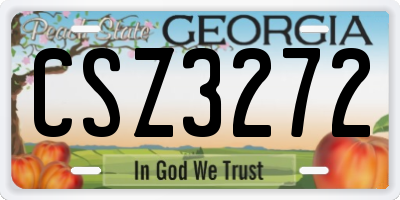 GA license plate CSZ3272