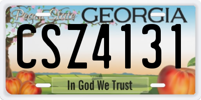 GA license plate CSZ4131