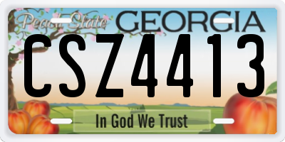 GA license plate CSZ4413