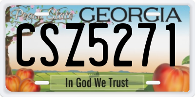 GA license plate CSZ5271