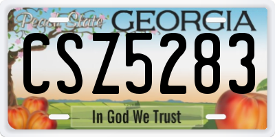 GA license plate CSZ5283