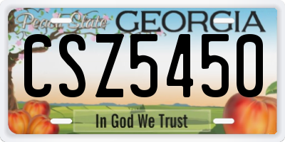 GA license plate CSZ5450
