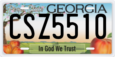 GA license plate CSZ5510