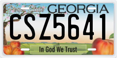 GA license plate CSZ5641
