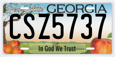 GA license plate CSZ5737