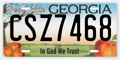 GA license plate CSZ7468