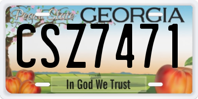 GA license plate CSZ7471