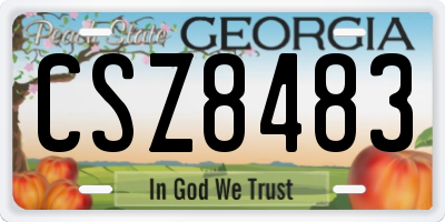 GA license plate CSZ8483