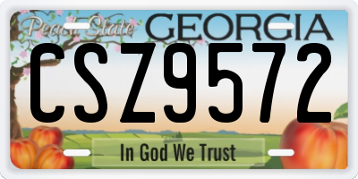 GA license plate CSZ9572
