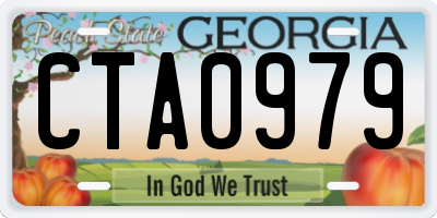GA license plate CTA0979