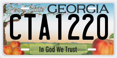 GA license plate CTA1220