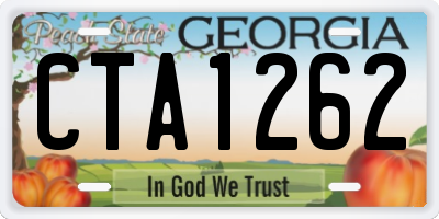 GA license plate CTA1262