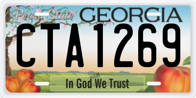 GA license plate CTA1269