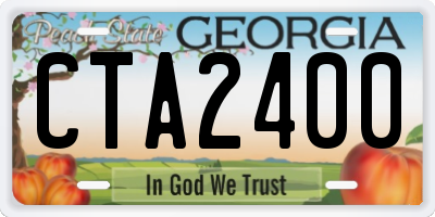 GA license plate CTA2400